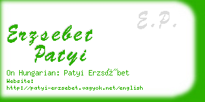 erzsebet patyi business card